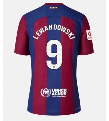 Barcelona Robert Lewandowski #9 Replica Home Stadium Shirt 2023-24 Short Sleeve